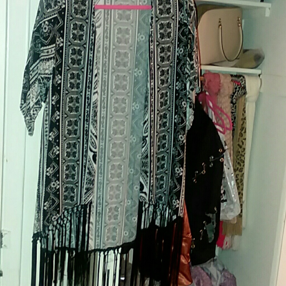 Printed cardigan